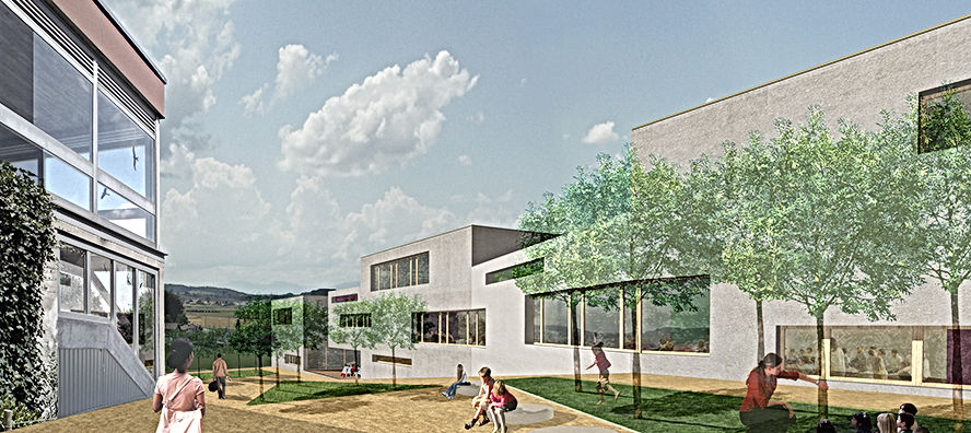Ecole et bibliothèque, Courtepin